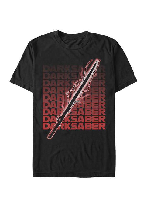 Star Wars The Mandalorian Darksaber Text Graphic T-Shirt