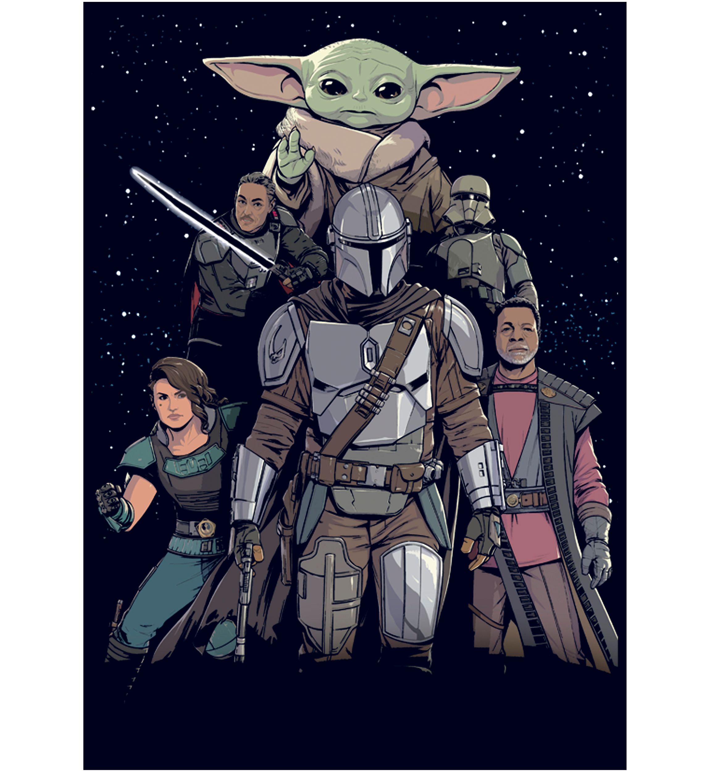 Star Wars The Mandalorian Mandalorian Movie Poster Graphic T-Shirt