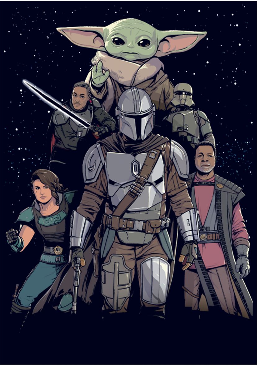 Star Wars The Mandalorian Mandalorian Movie Poster Graphic T-Shirt