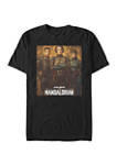 Star Wars The Mandalorian Blue Mandalorian Poster Graphic T-Shirt