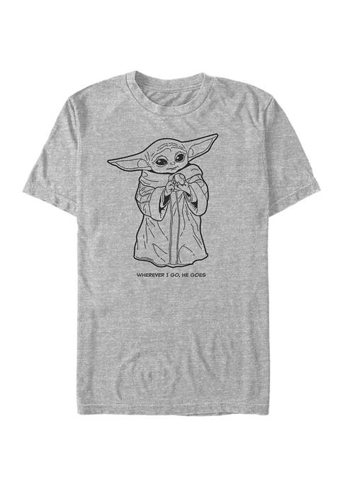  Star Wars The Mandalorian Wherever I Go Graphic  T-Shirt