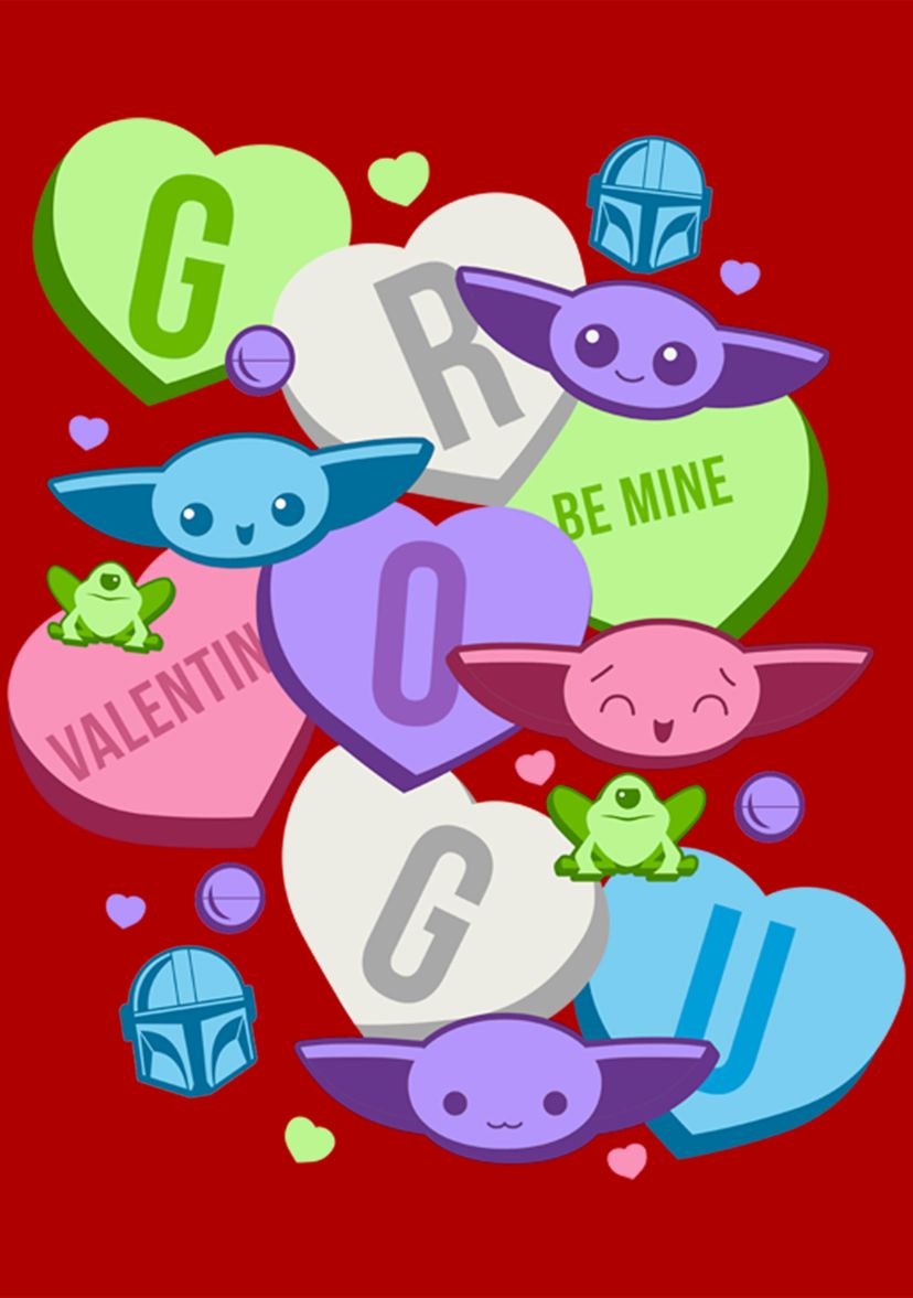 Grogu Hearts Graphic T-Shirt