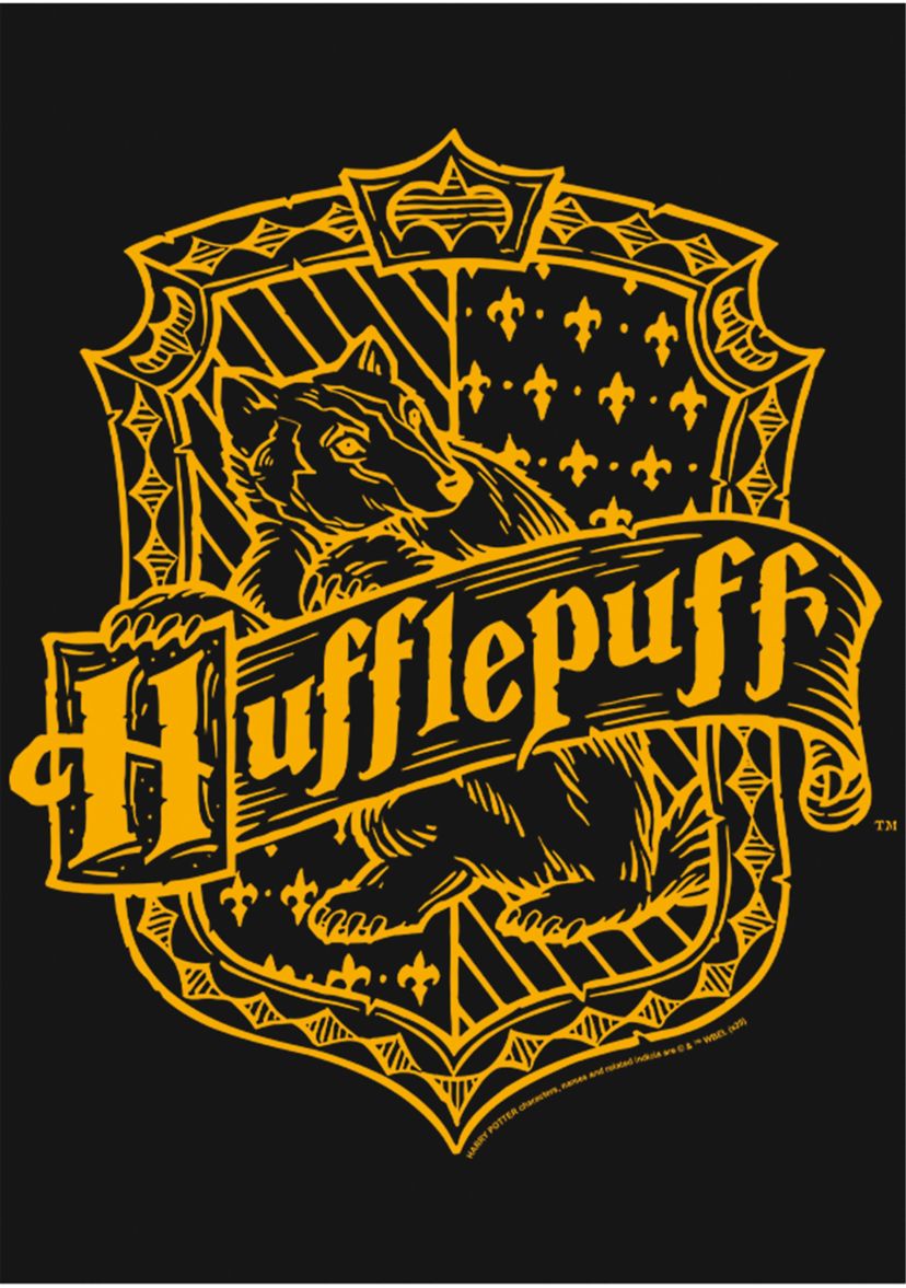 Harry Potter Hufflepuff Crest Graphic T-Shirt