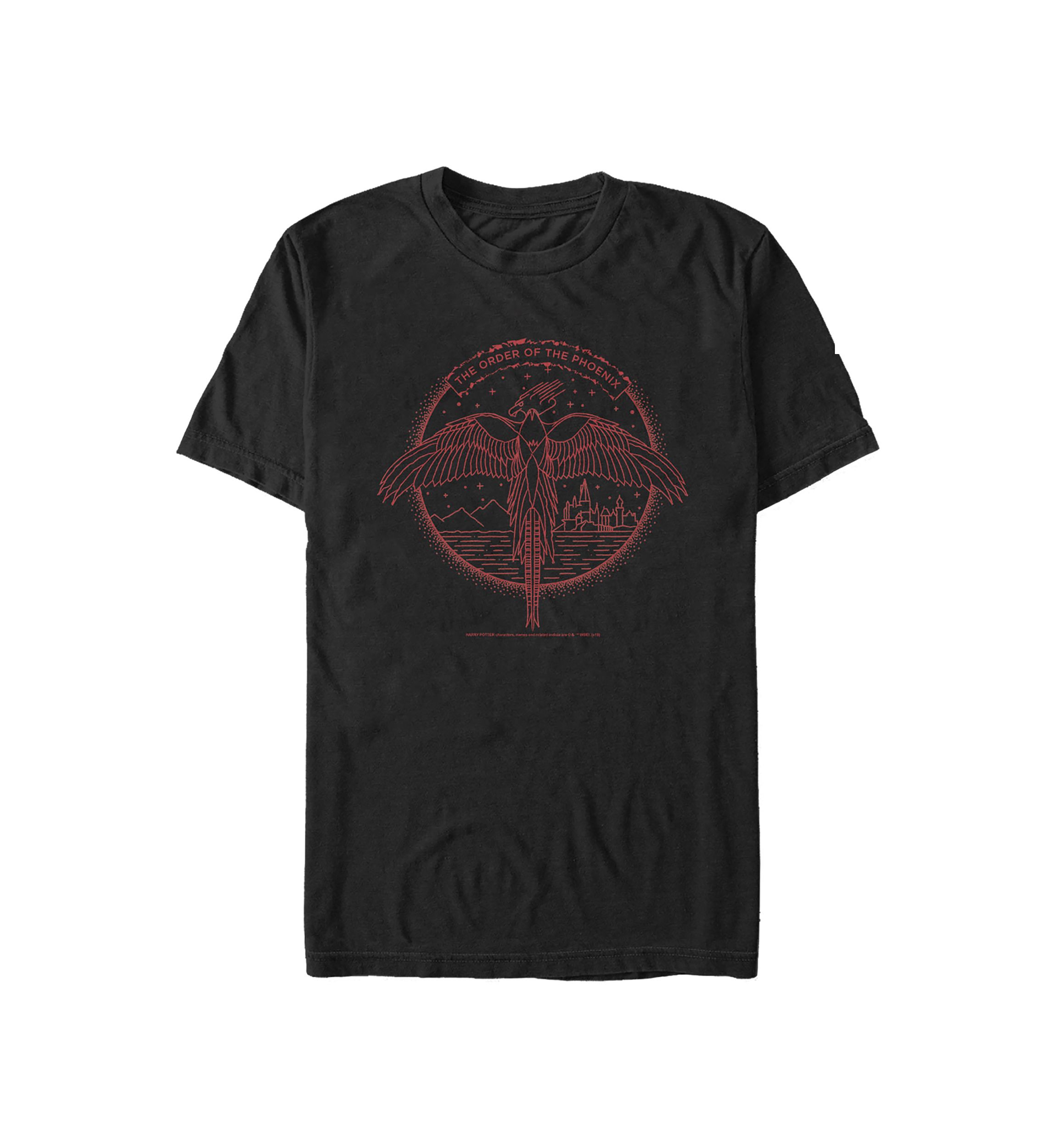 Harry Potter Phoenix Line Art Graphic T-Shirt