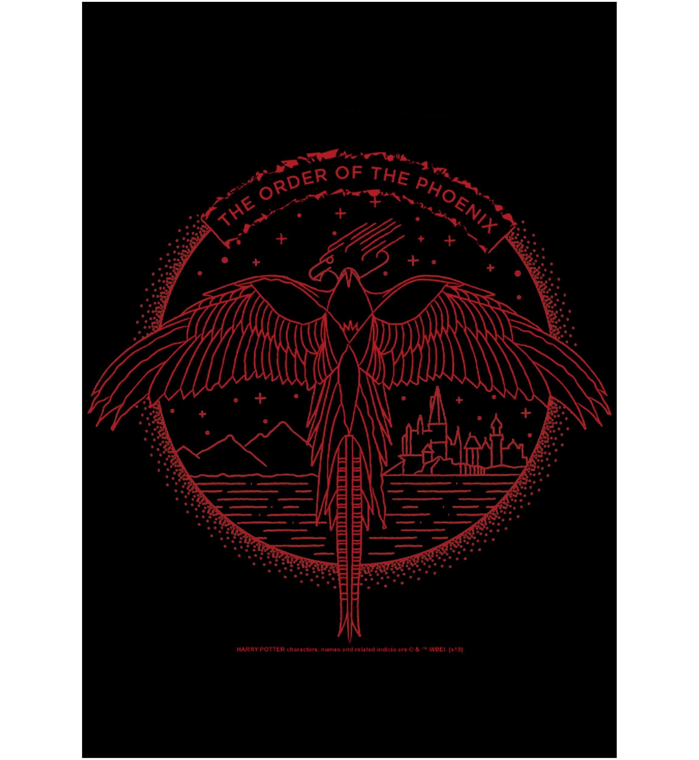 Harry Potter Phoenix Line Art Graphic T-Shirt