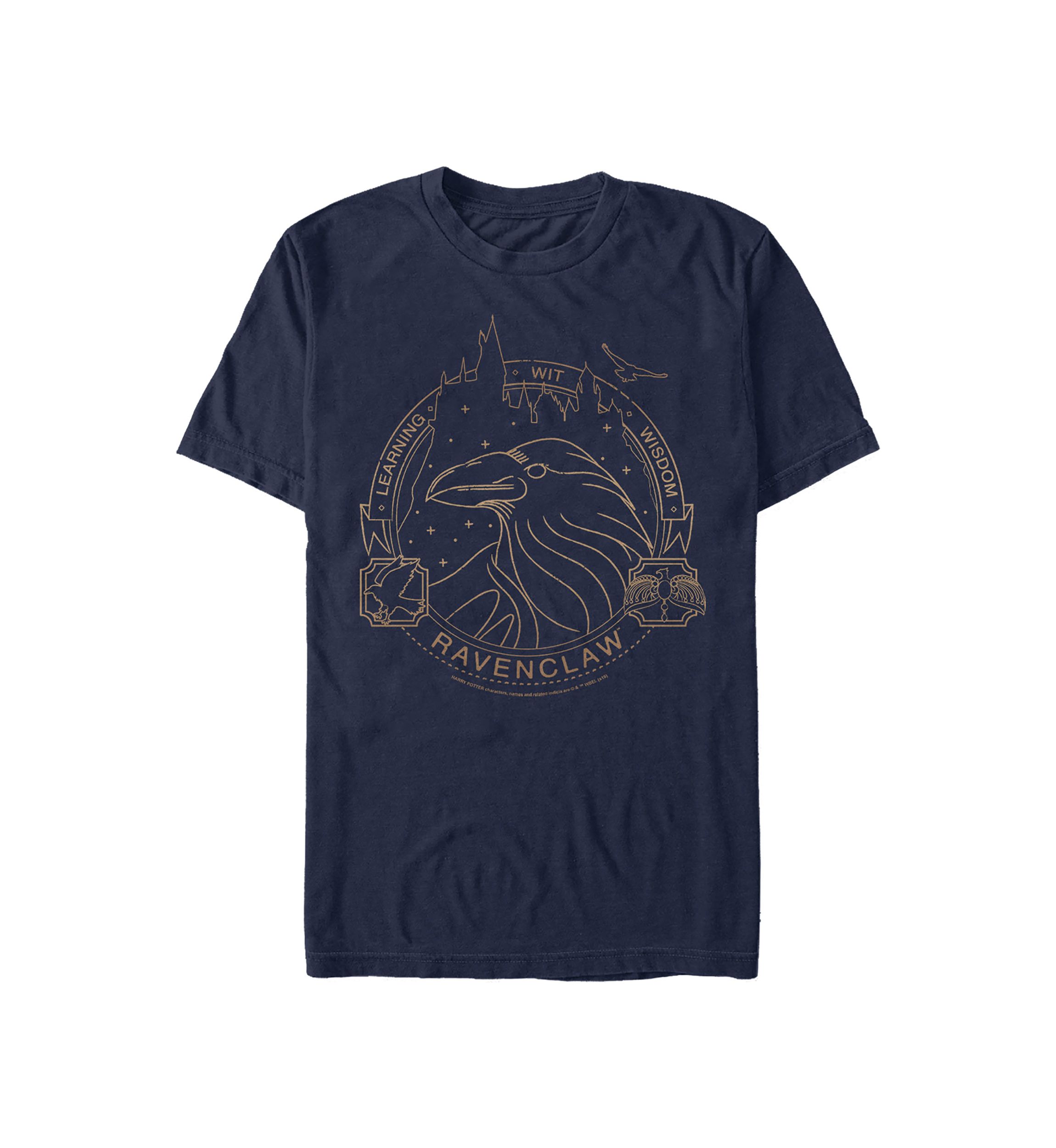 Harry Potter Ravenclaw Line Art Symbol Graphic T-Shirt