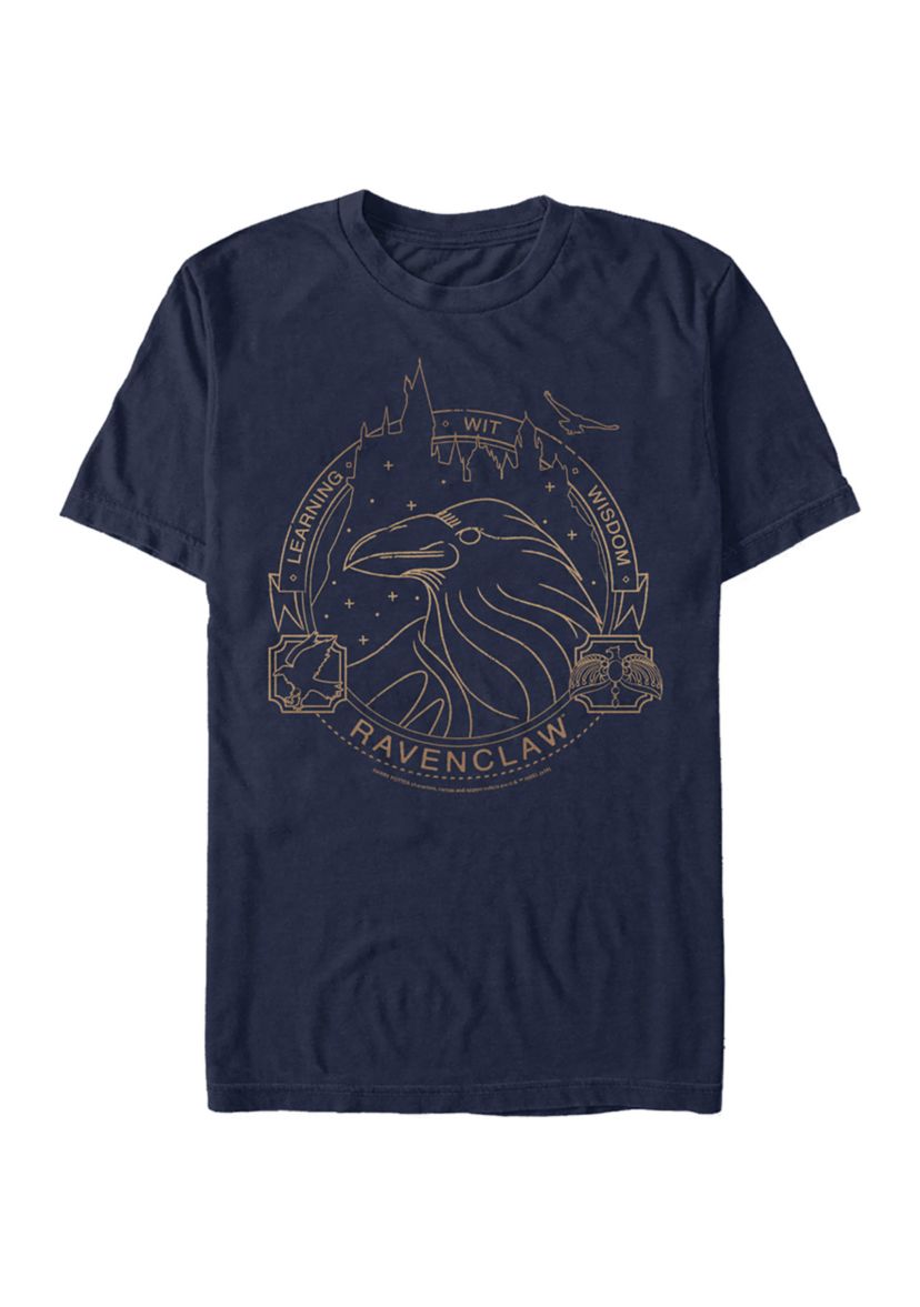 Harry Potter Ravenclaw Line Art Symbol Graphic T-Shirt