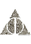 Harry Potter Deathly Hallows Text Symbol Graphic T-Shirt