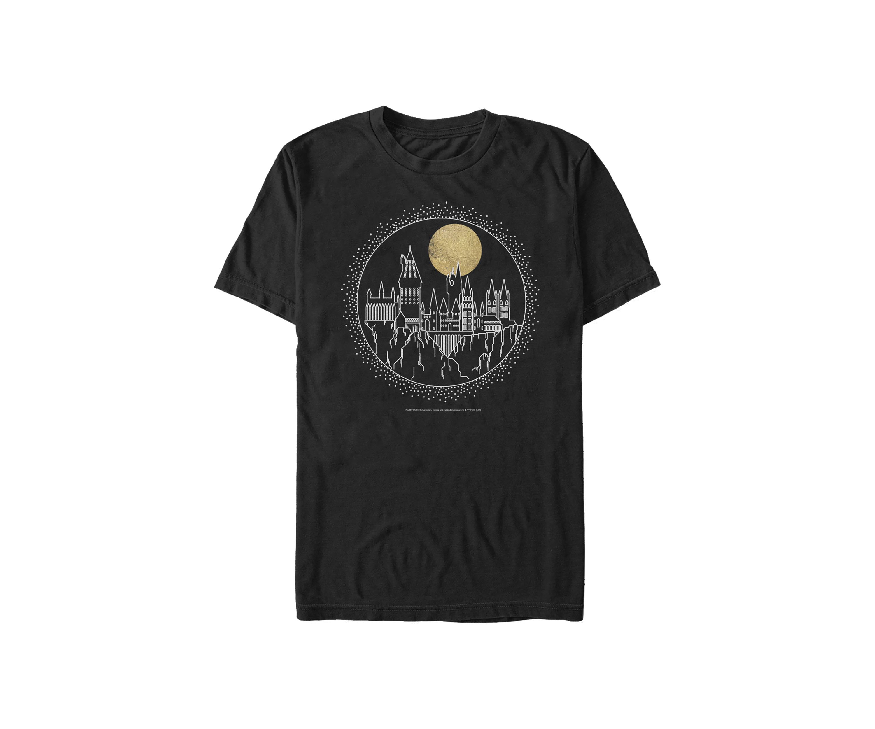 Harry Potter Hogwarts Line Art Graphic T-Shirt