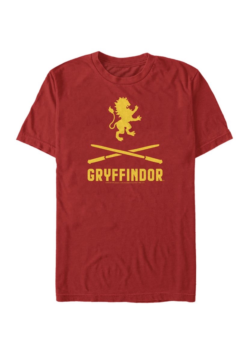 Harry Potter Gryffindor Icons Crossed Wands Graphic T-Shirt