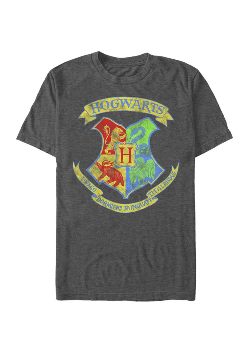 Harry Potter Neon Crest Graphic T-Shirt