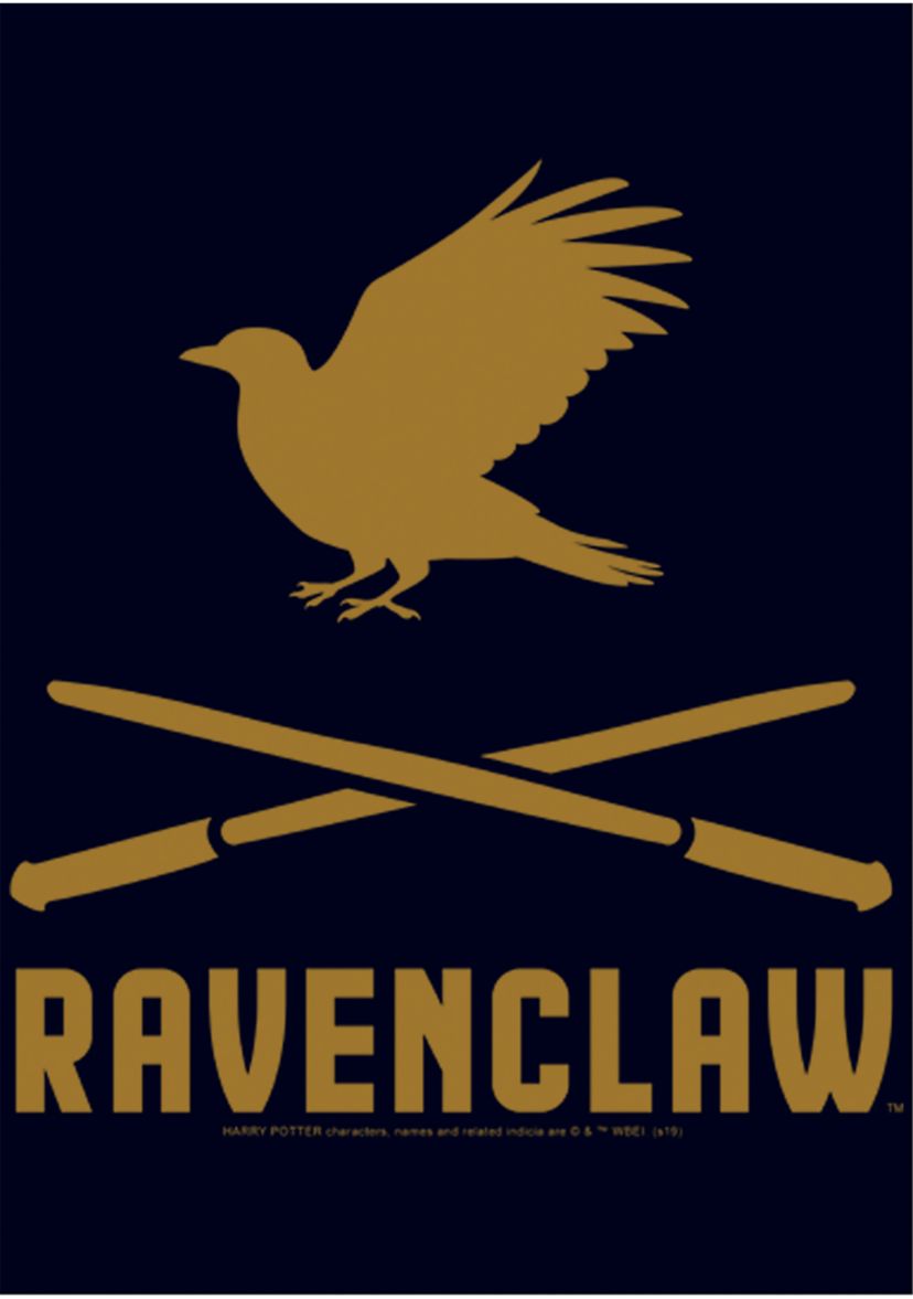 Harry Potter Ravenclaw Icons Crossed Wands Graphic T-Shirt