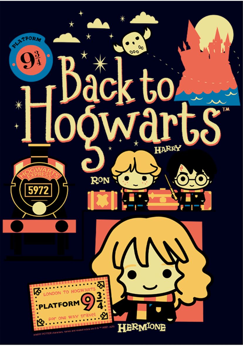 Harry Potter Cute Train Graphic T-Shirt