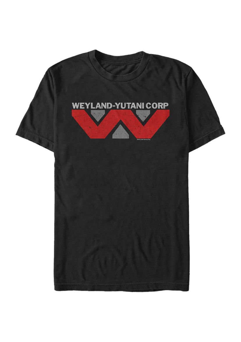 Alien Weyland Yutan Logo Short Sleeve Graphic T-Shirt