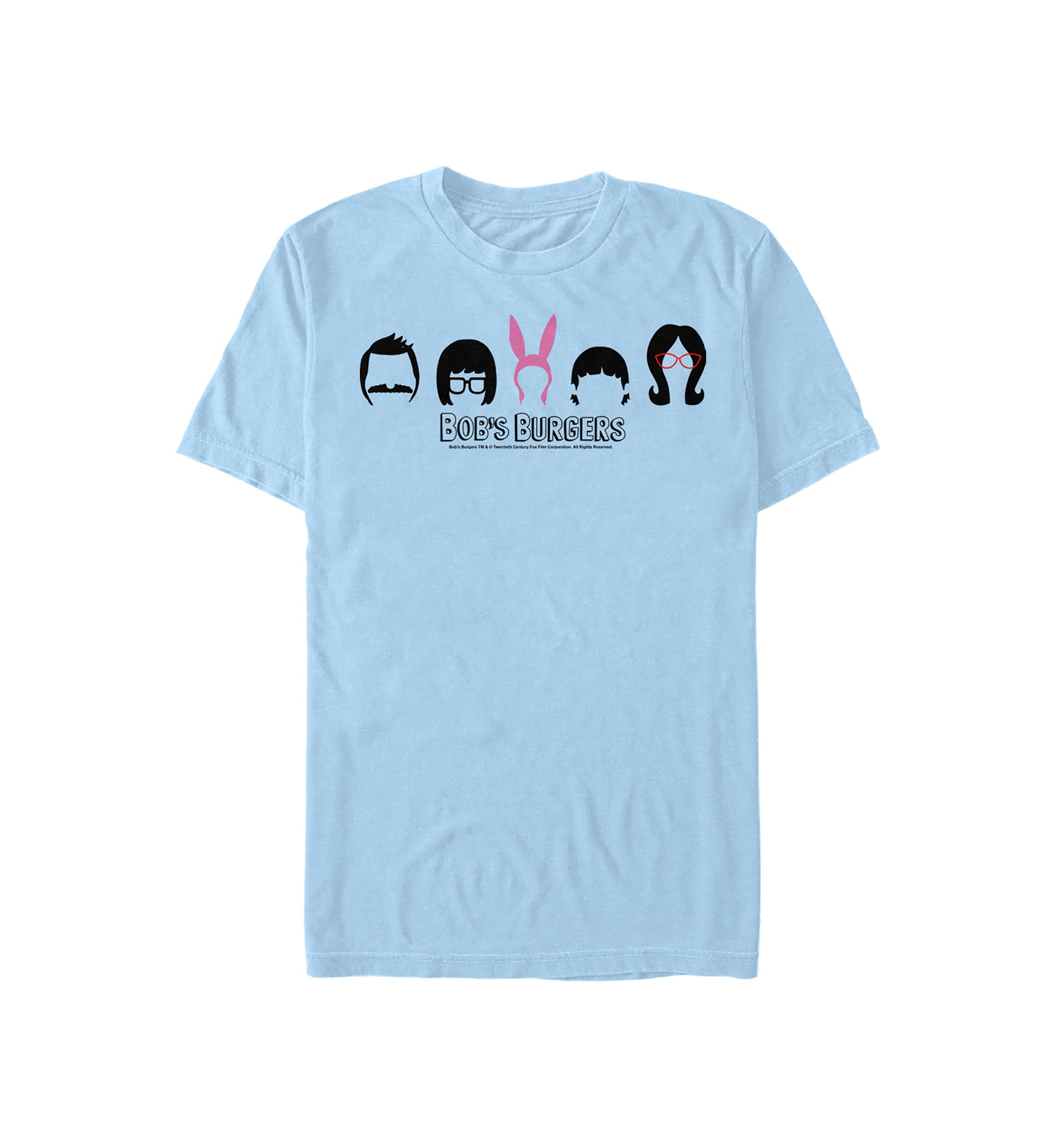 Bobs Burgers Hair Lineup Short Sleeve Graphic T-Shirt