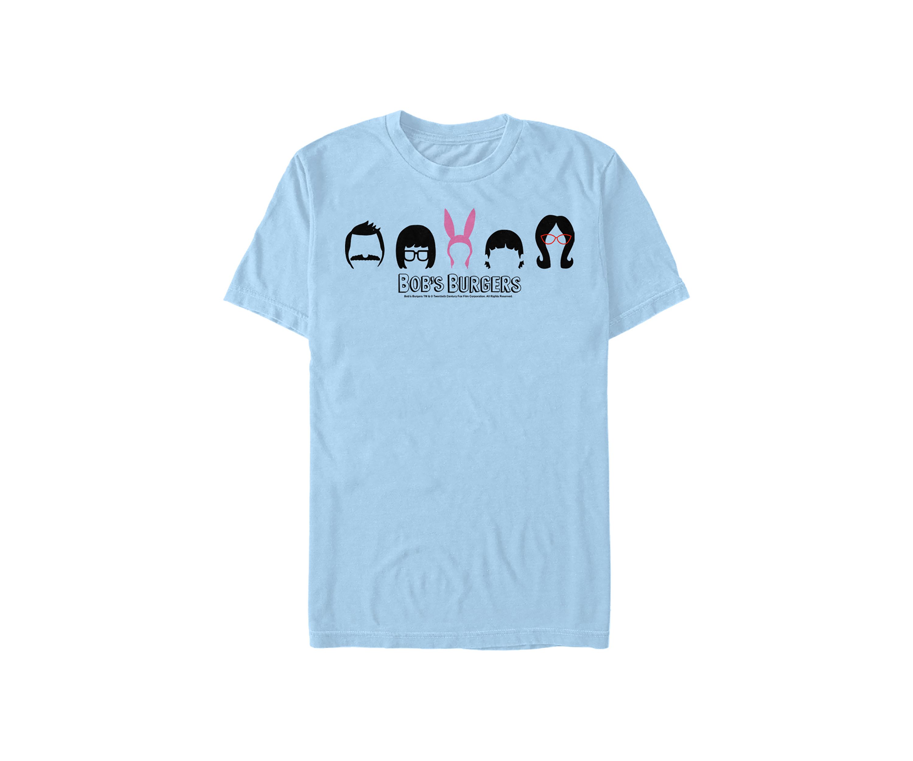 Bobs Burgers Hair Lineup Short Sleeve Graphic T-Shirt