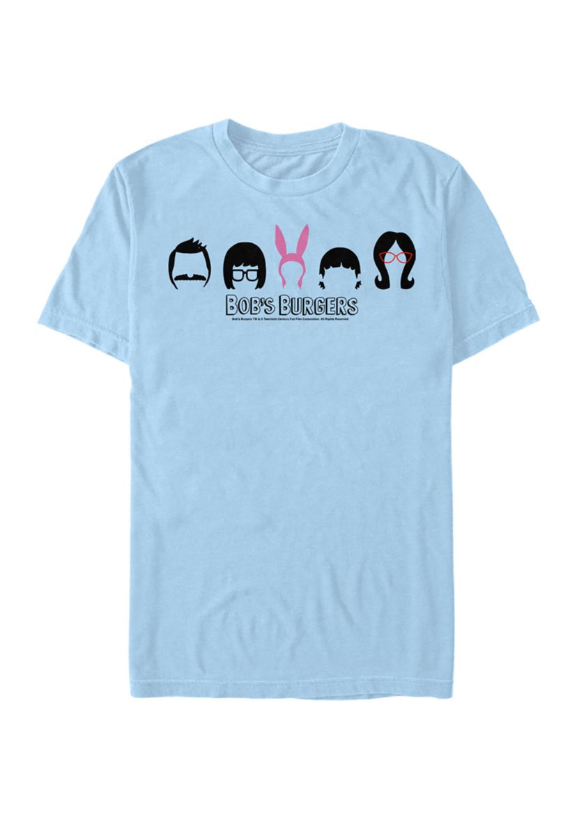 Bobs Burgers Hair Lineup Short Sleeve Graphic T-Shirt