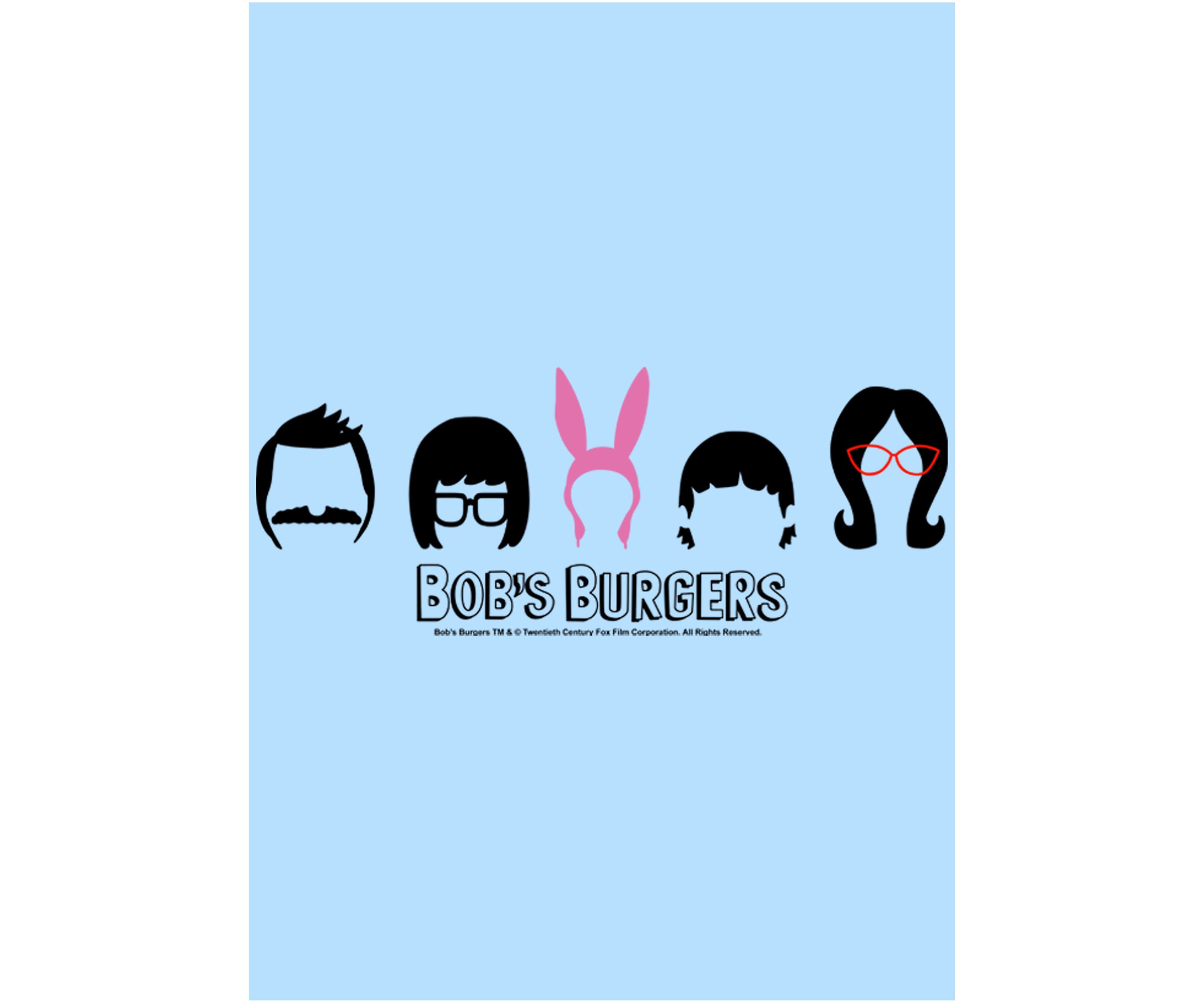 Bobs Burgers Hair Lineup Short Sleeve Graphic T-Shirt