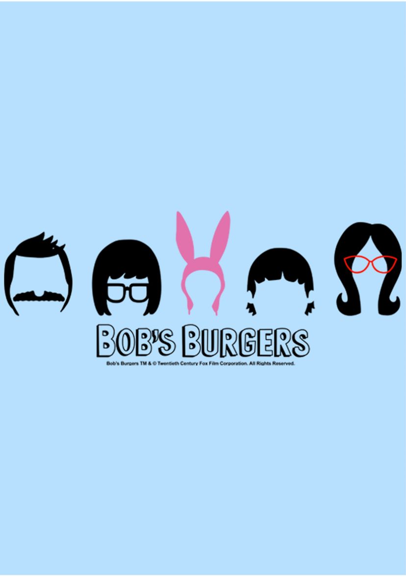 Bobs Burgers Hair Lineup Short Sleeve Graphic T-Shirt
