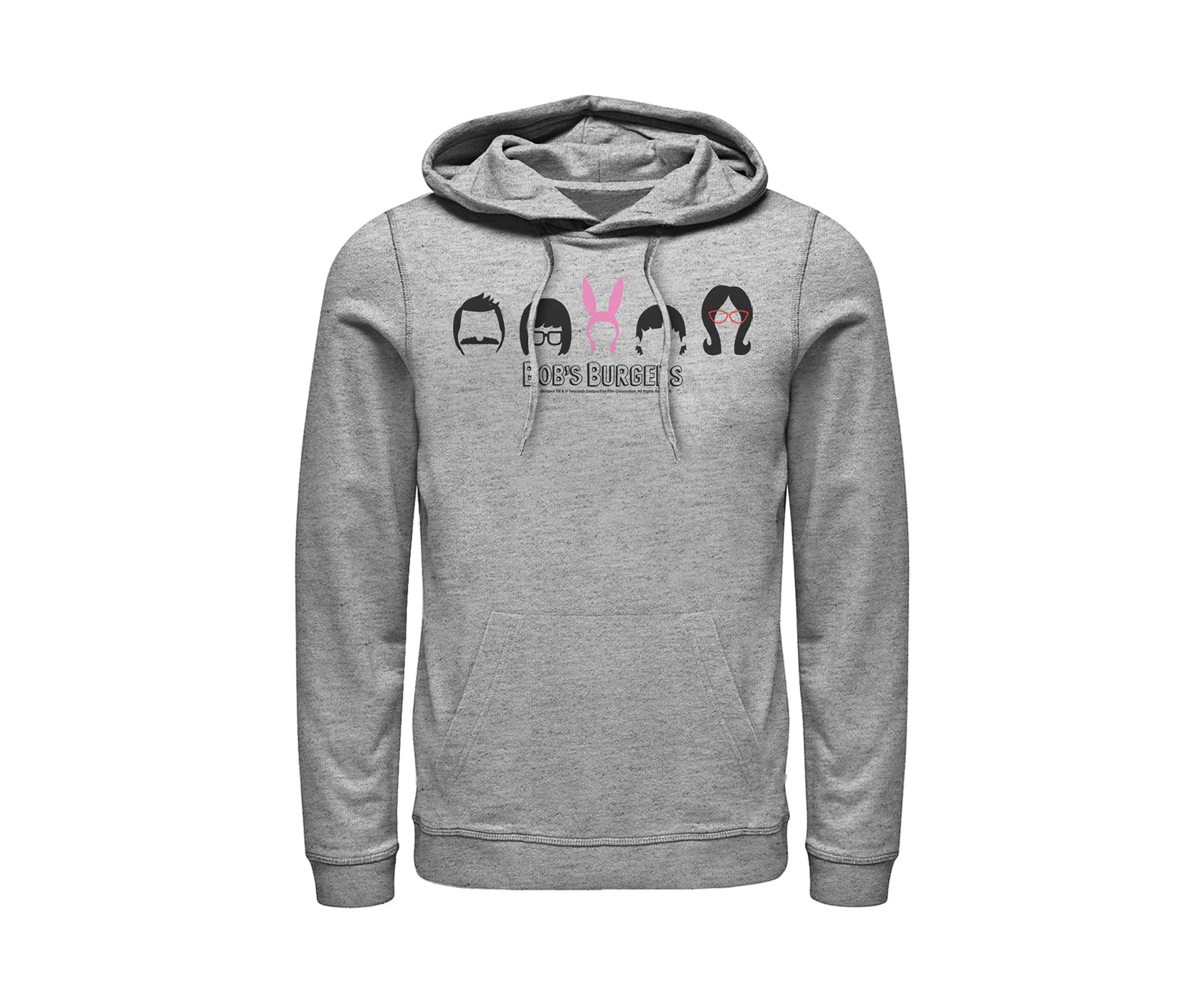 Bobs Burgers Hair Lineup Graphic Fleece Hoodie