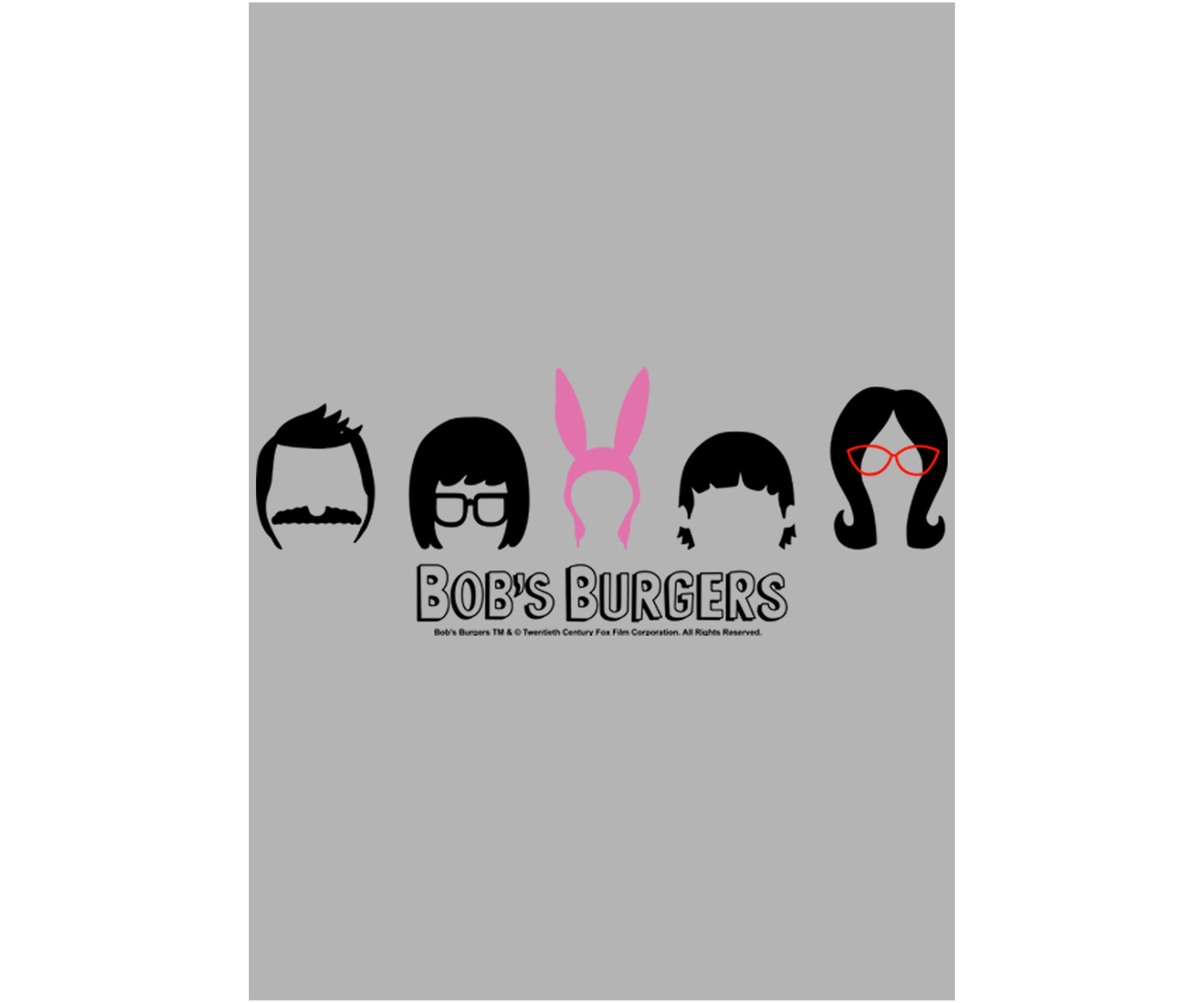 Bobs Burgers Hair Lineup Graphic Fleece Hoodie