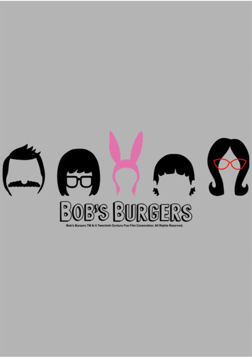 Bobs Burgers Hair Lineup Graphic Fleece Hoodie
