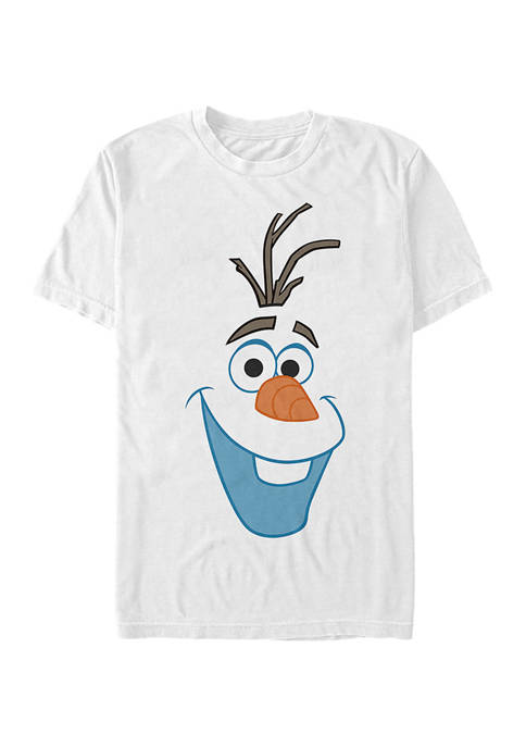 Frozen Big Olaf Face Two Short Sleeve Graphic T-Shirt