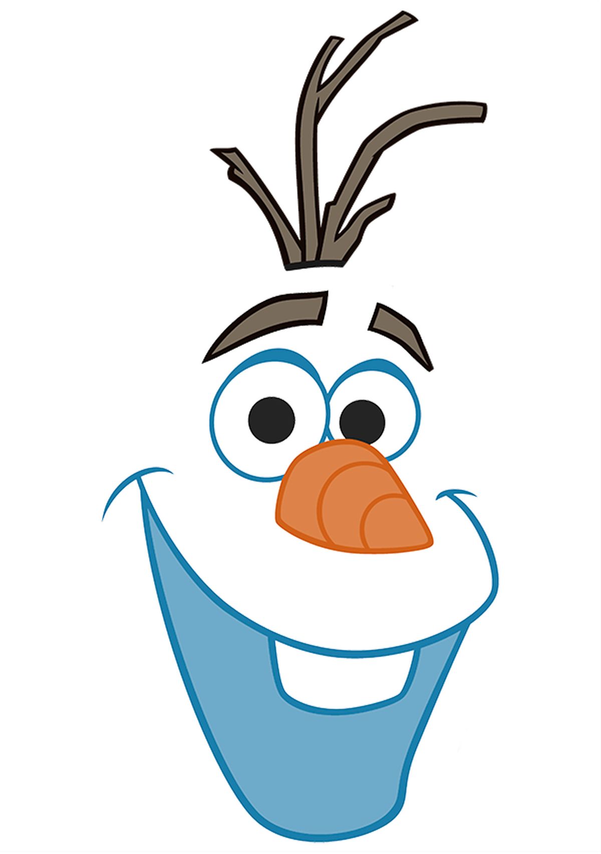 Frozen Big Olaf Face Two Short Sleeve Graphic T-Shirt