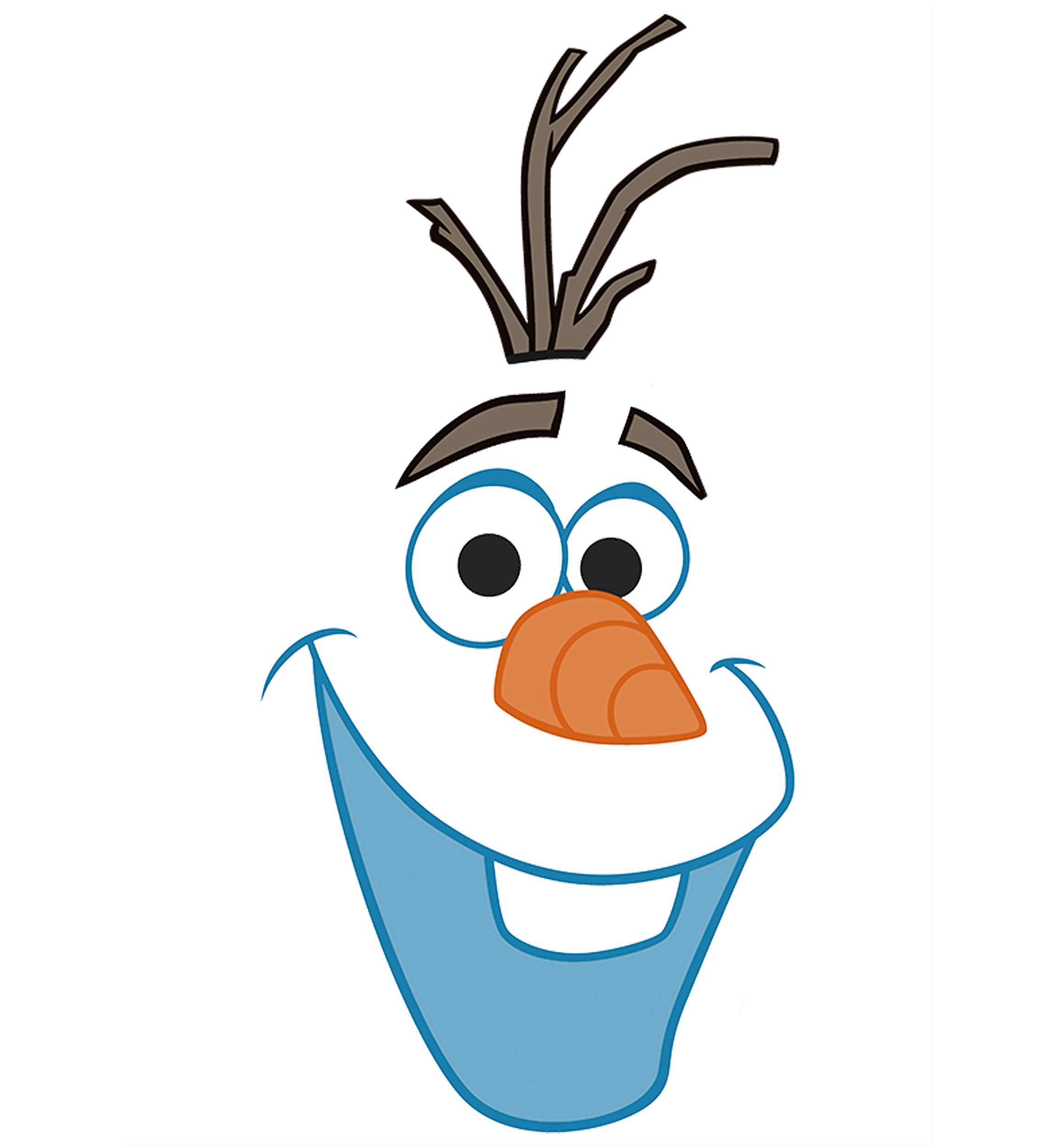 Frozen Big Olaf Face Two Short Sleeve Graphic T-Shirt