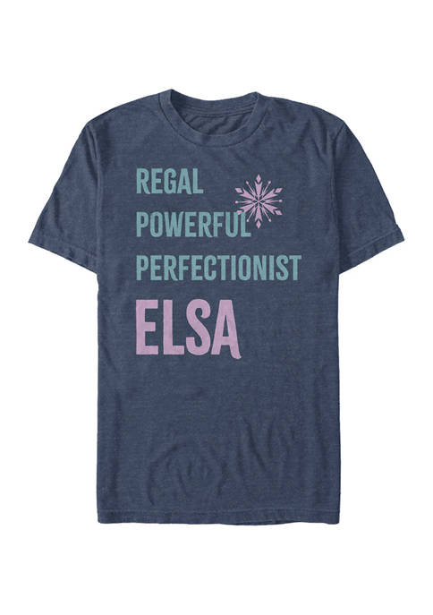 Frozen List Elsa Short Sleeve Graphic T-Shirt