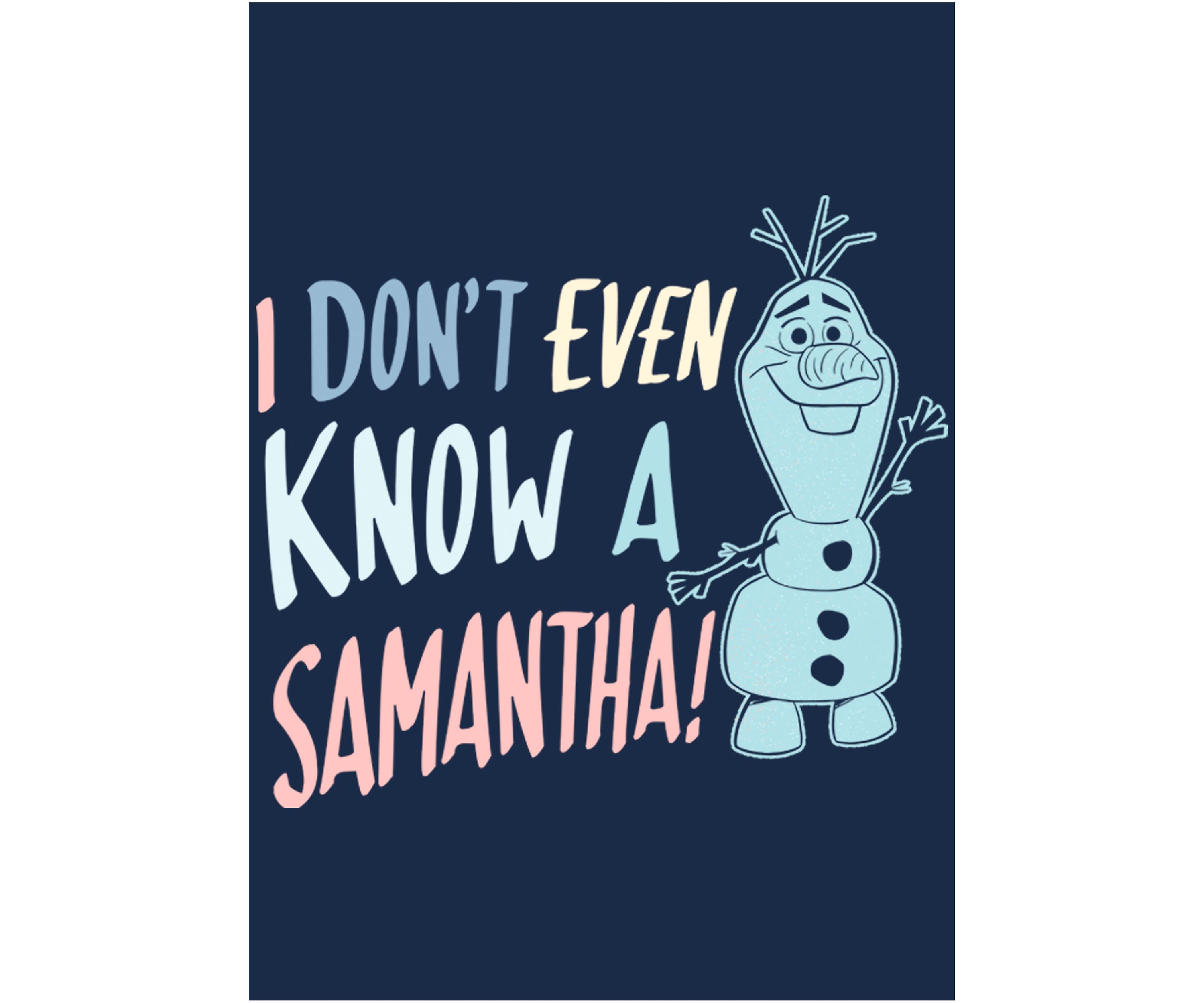 Frozen I Dont Know Samantha Short Sleeve Graphic T-Shirt