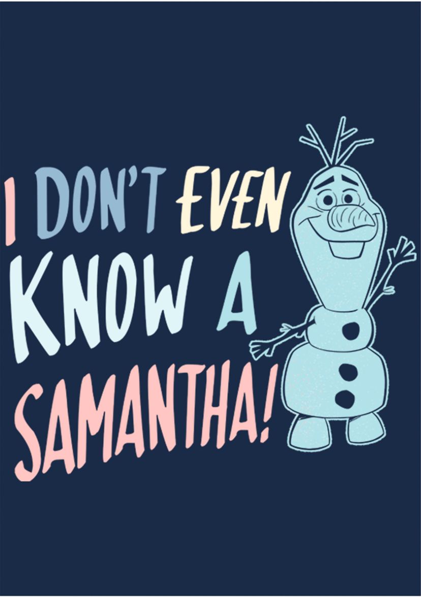 Frozen I Dont Know Samantha Short Sleeve Graphic T-Shirt