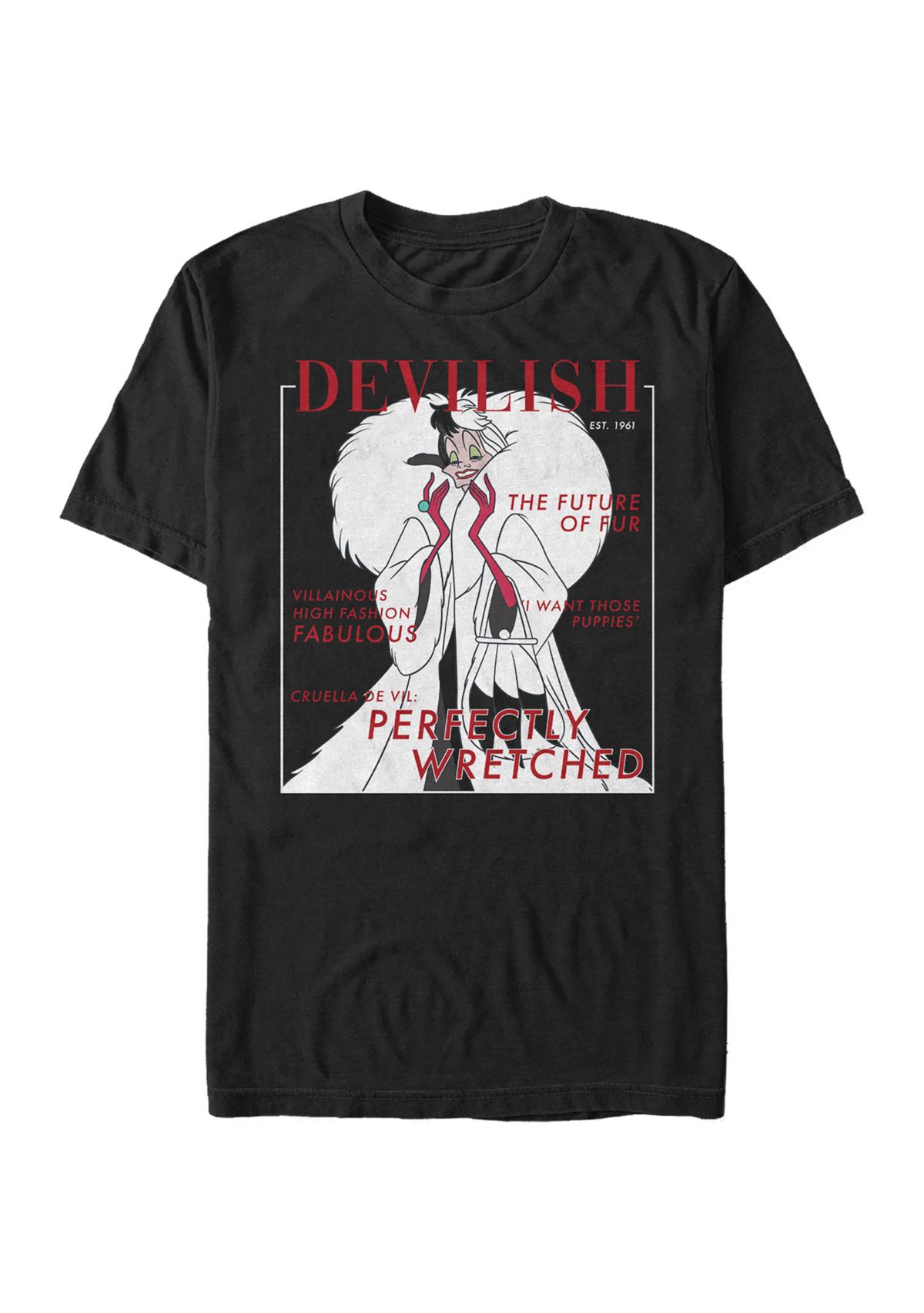 Disney® Villains Cruella Vogue Short Sleeve Graphic T-Shirt