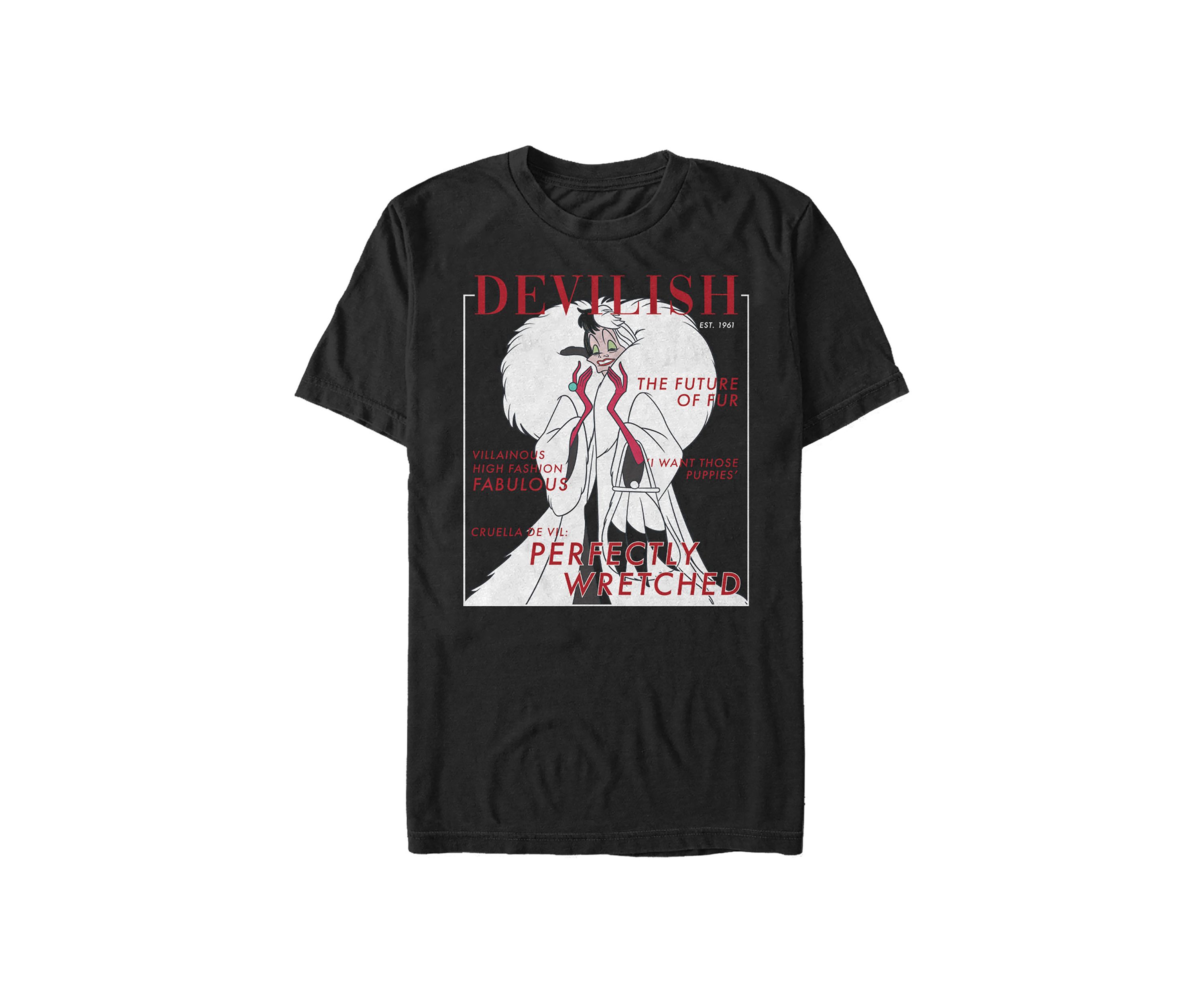 Disney® Villains Cruella Vogue Short Sleeve Graphic T-Shirt