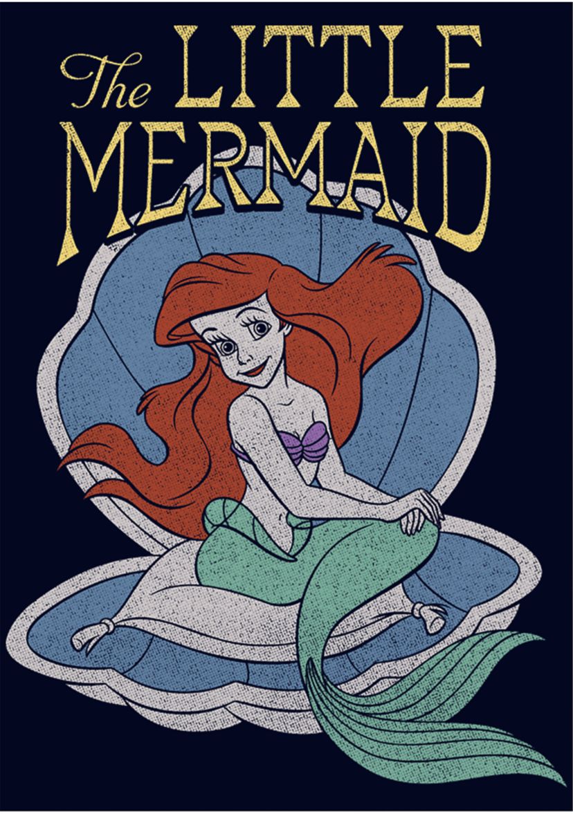 Disney Princess Little Mermaid Redux Short Sleeve Graphic T-Shirt