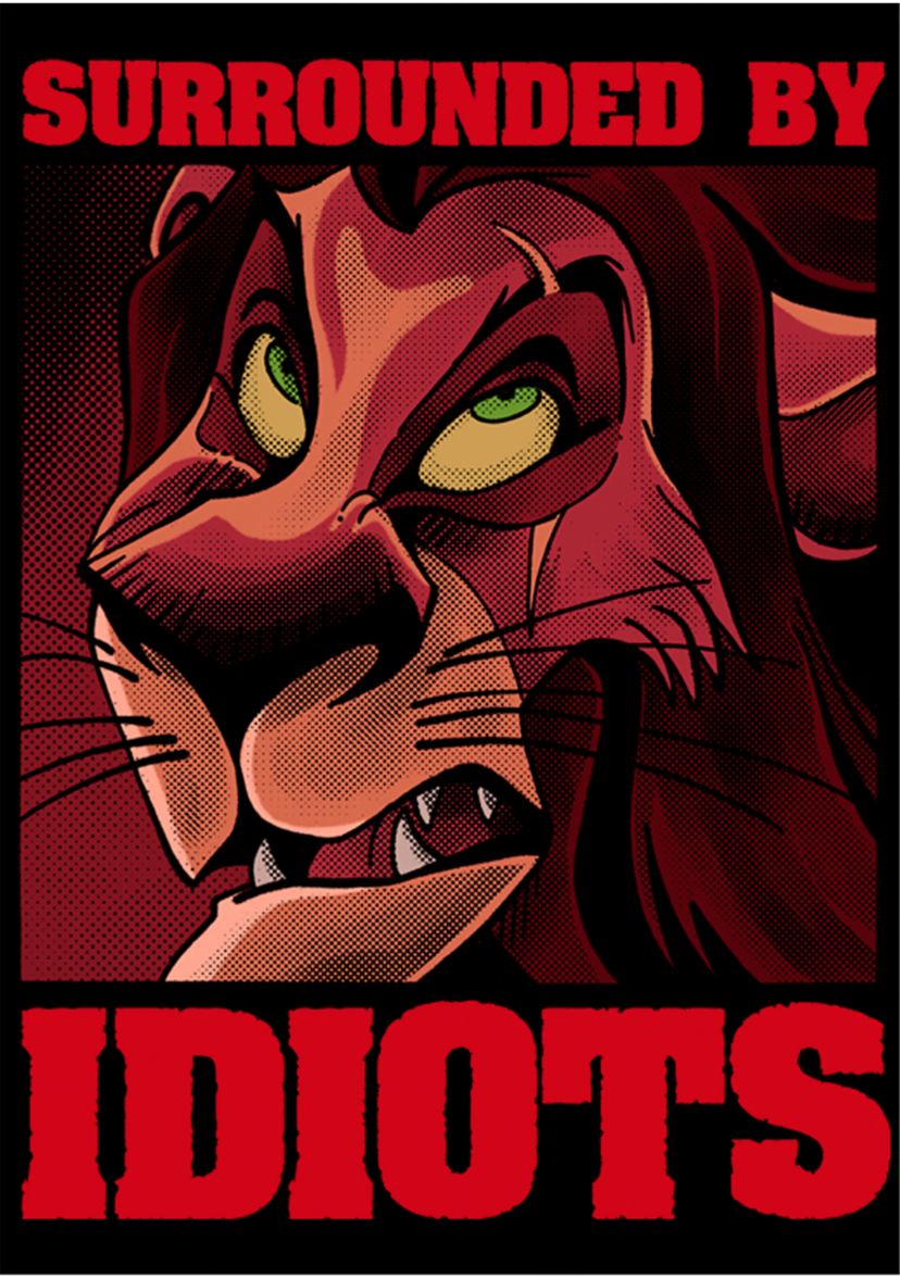Lion King Scar Thoughts Short Sleeve Graphic T-Shirt