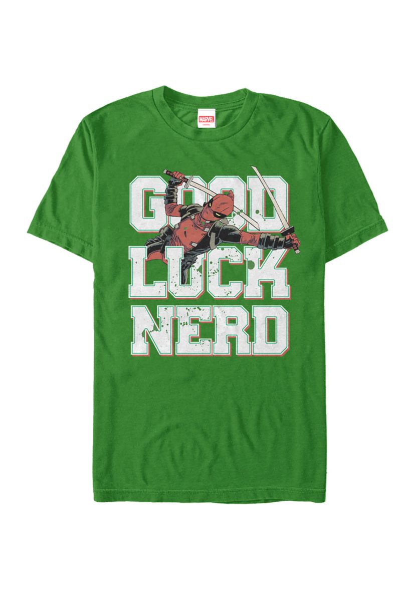 Good Luck Nerd Graphic T-Shirt