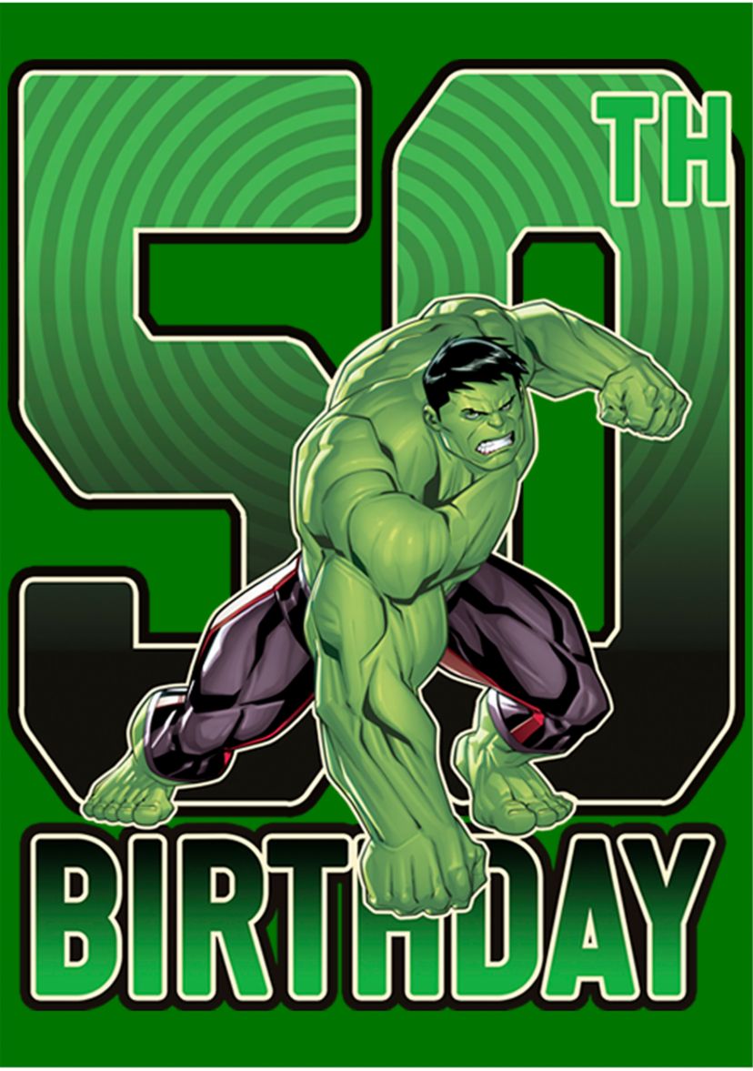 Marvel Hulk 50th Birthday Graphic Short Sleeve T-Shirt