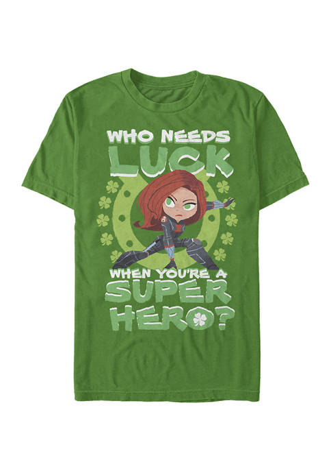 Marvel Super Widow Luck Graphic Short Sleeve T-Shirt