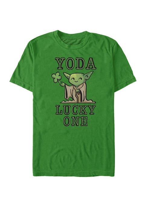 Star Wars Yoda So Lucky Graphic Short Sleeve T-Shirt