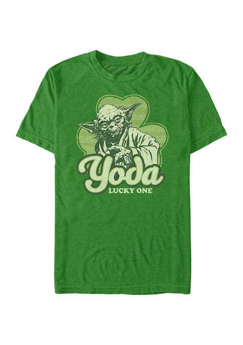 Star Wars Yoda Lucky Retro Graphic Short Sleeve