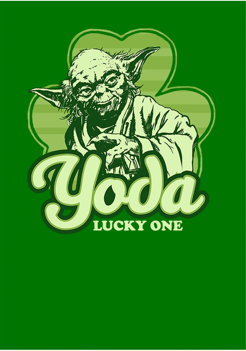 Yoda Lucky Retro Graphic T-Shirt