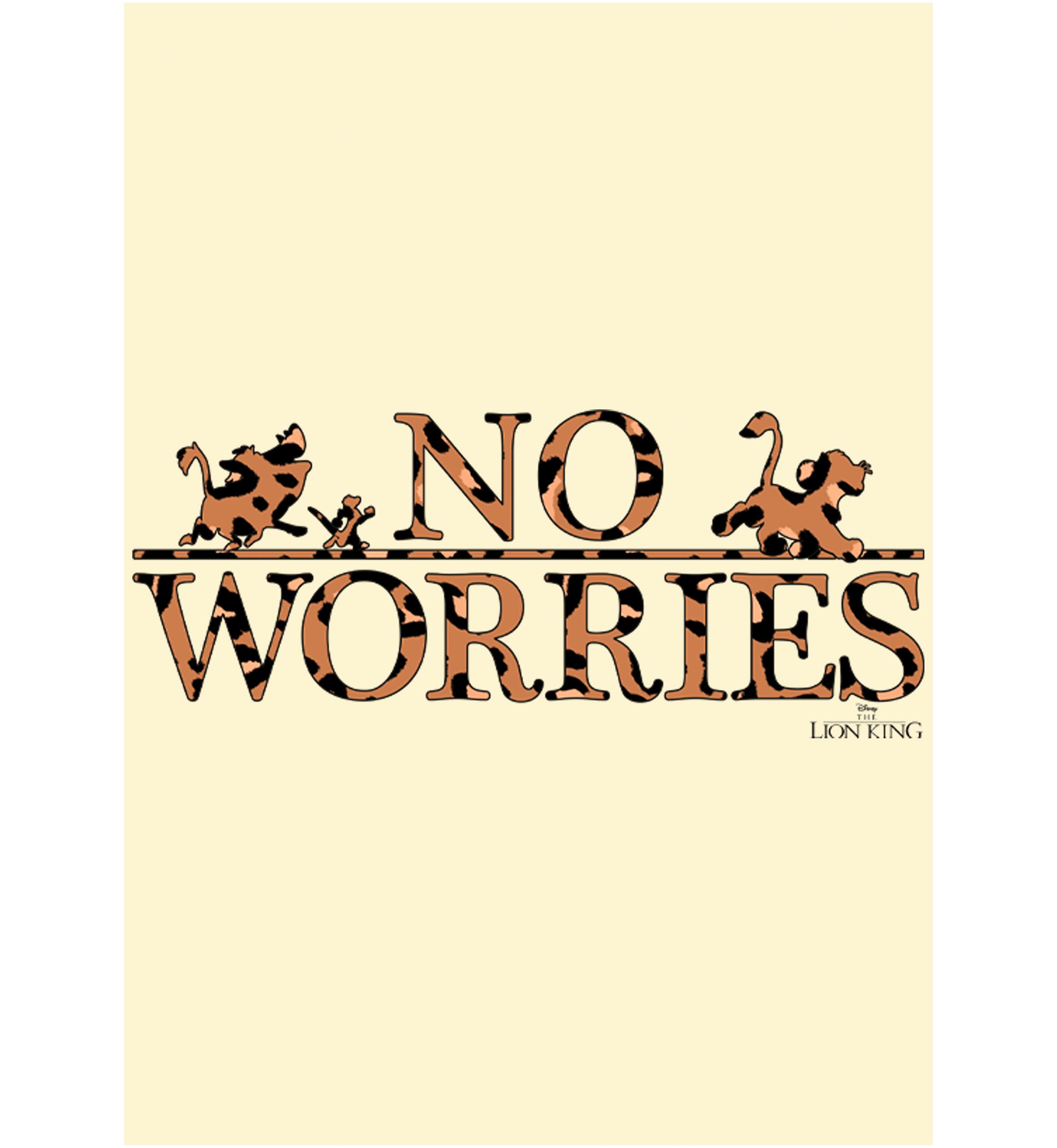 Lion King No Worries Leopard Fill Short Sleeve Graphic T-Shirt