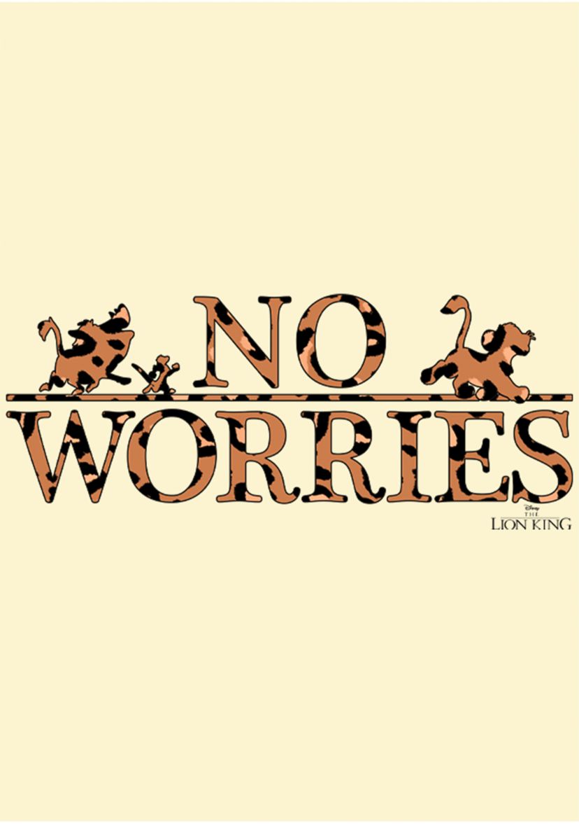 Lion King No Worries Leopard Fill Short Sleeve Graphic T-Shirt