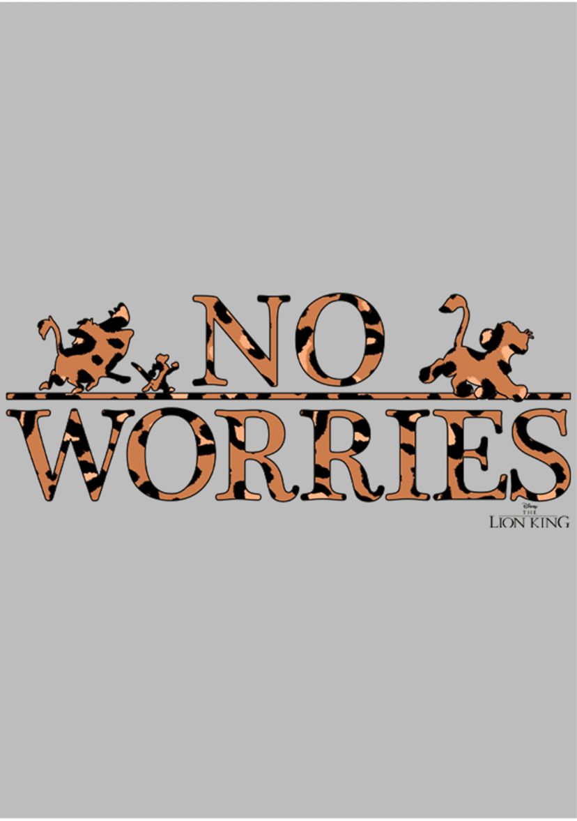 Lion King No Worries Leopard Fill Short Sleeve Graphic T-Shirt