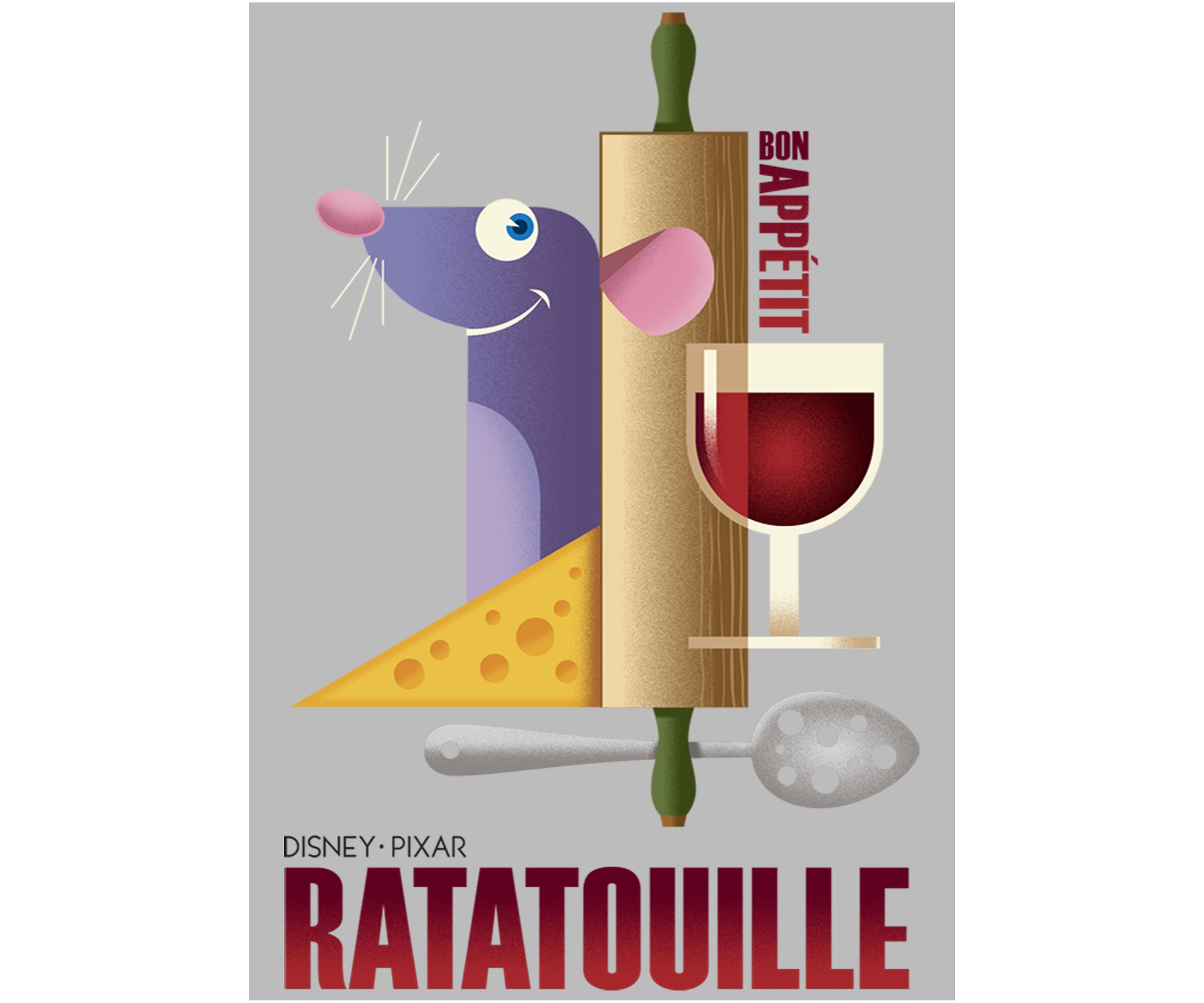 Ratatouille Bon Appetit Poster Short Sleeve Graphic T-Shirt