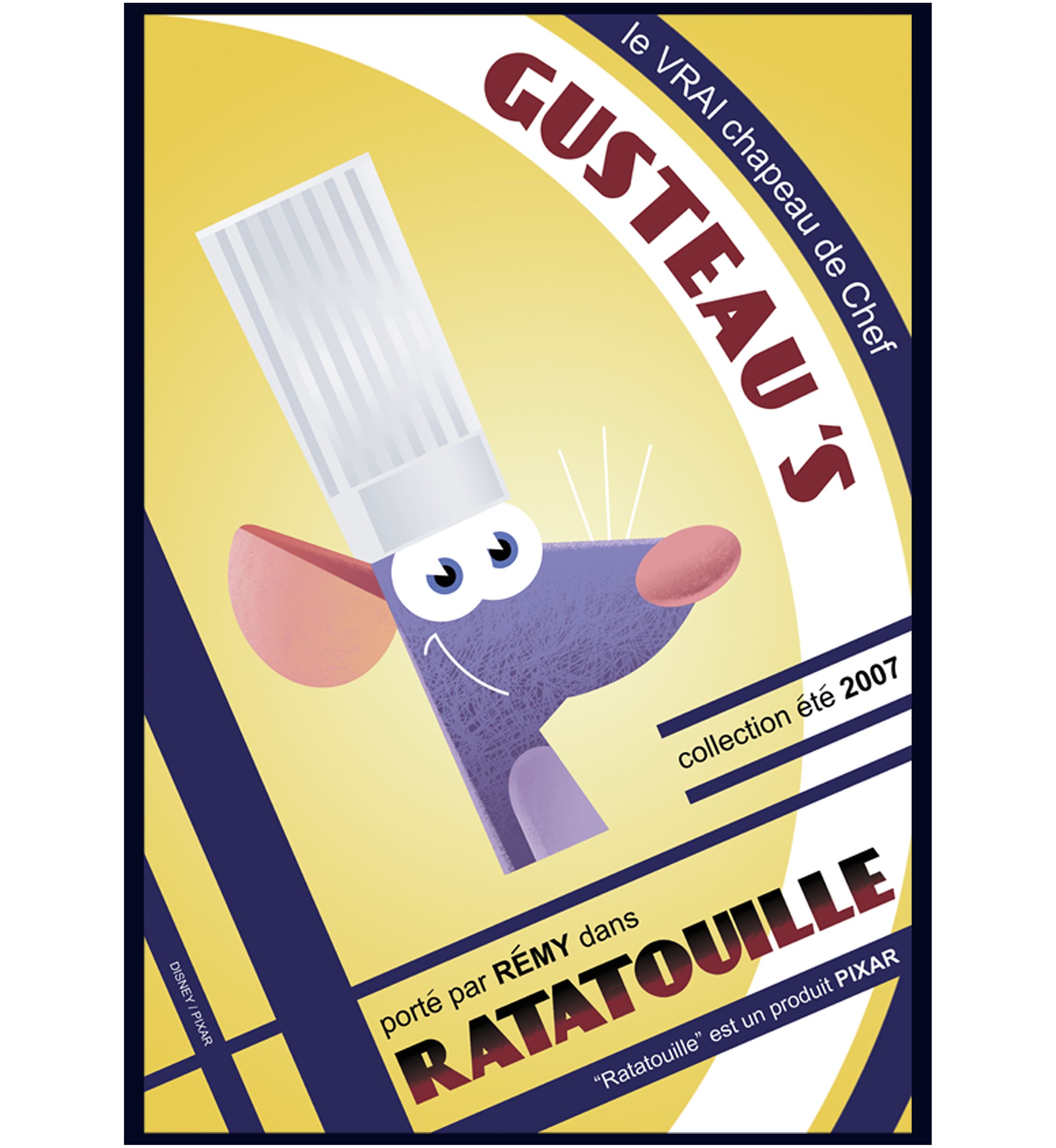 Ratatouille Gusteaus et Remy Poster Short Sleeve Graphic T-Shirt