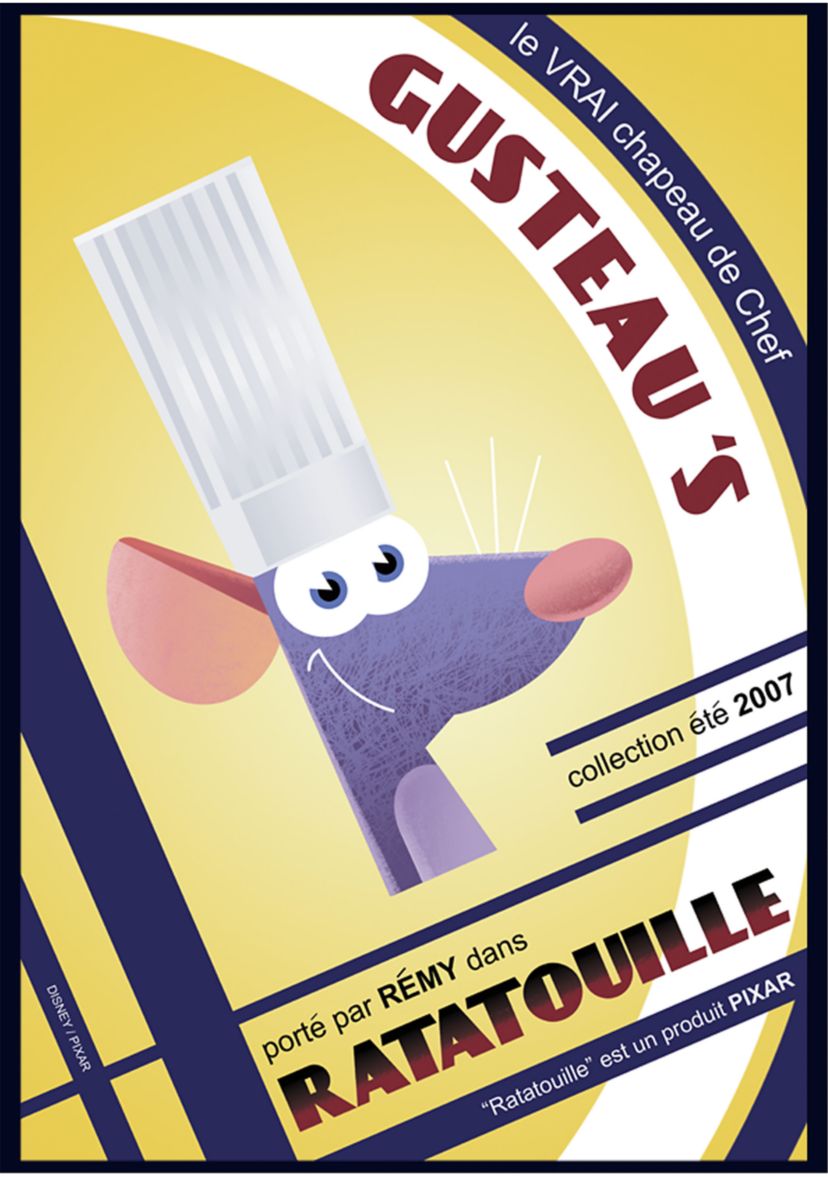 Ratatouille Gusteaus et Remy Poster Short Sleeve Graphic T-Shirt