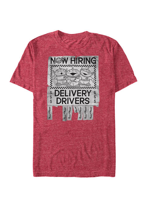 Toy Story Now Hiring Drivers Short Sleeve Graphic T-Shirt