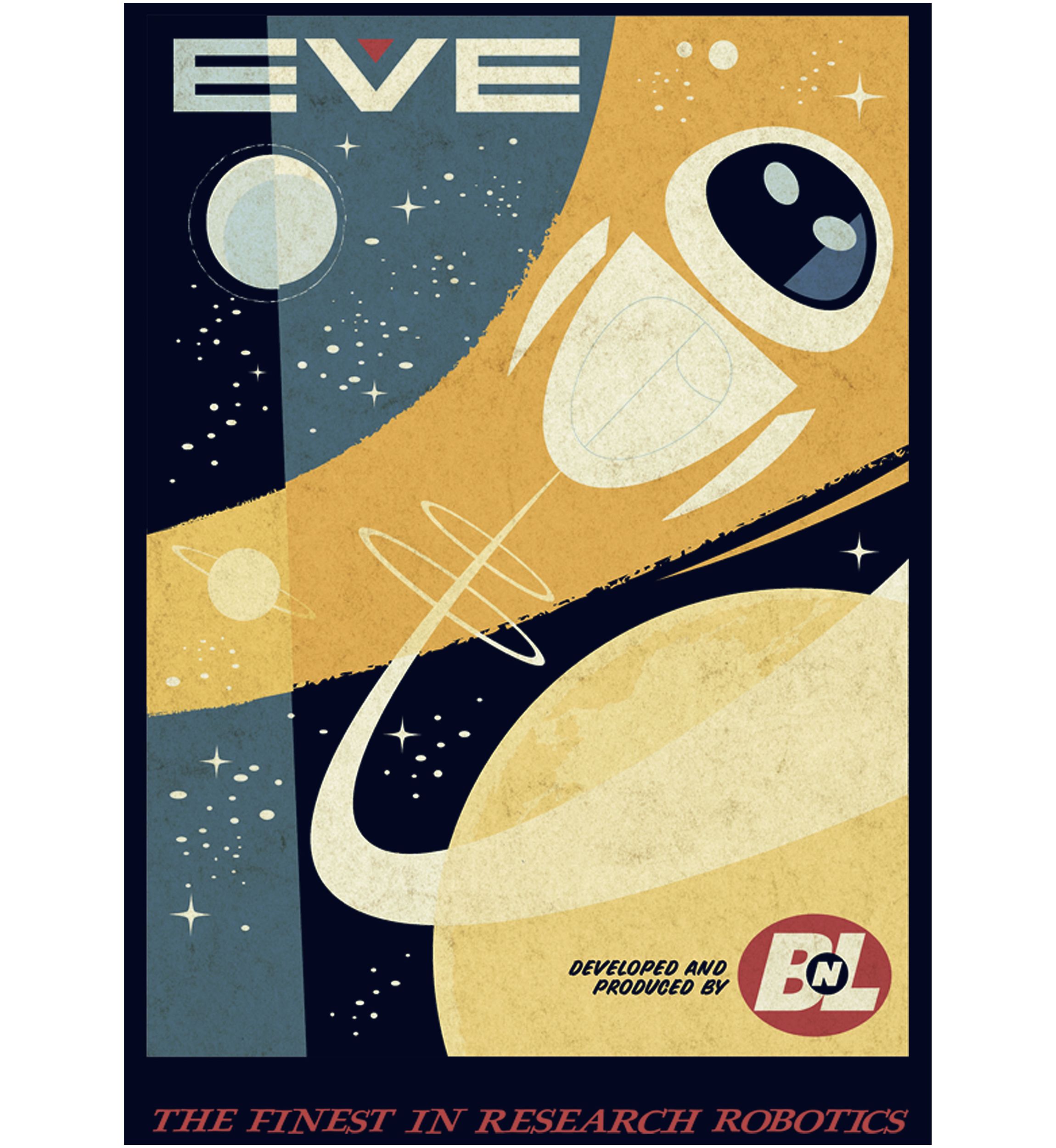 Wall-E Eve Poster Short Sleeve Graphic T-Shirt